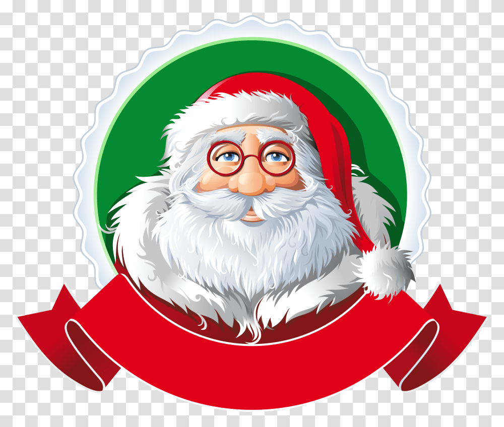 Merry Christmas Banner Santa Claus Banner, Logo, Trademark Transparent Png