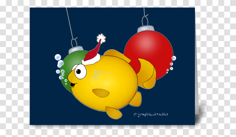 Merry Christmas Cartoon Fish Greeting Card Christmas Cards Images Fish, Angry Birds Transparent Png