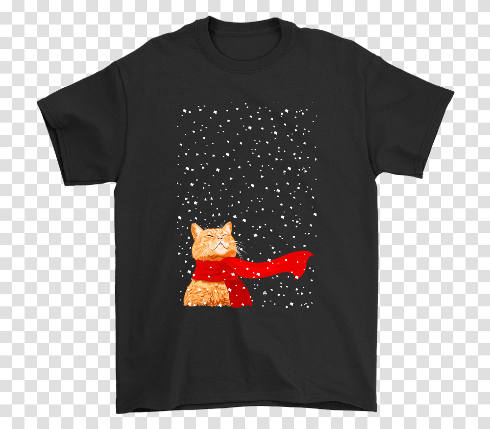 Merry Christmas Cat With Red Scarf Shirts Lion King Uncle, Apparel, T-Shirt, Pet Transparent Png