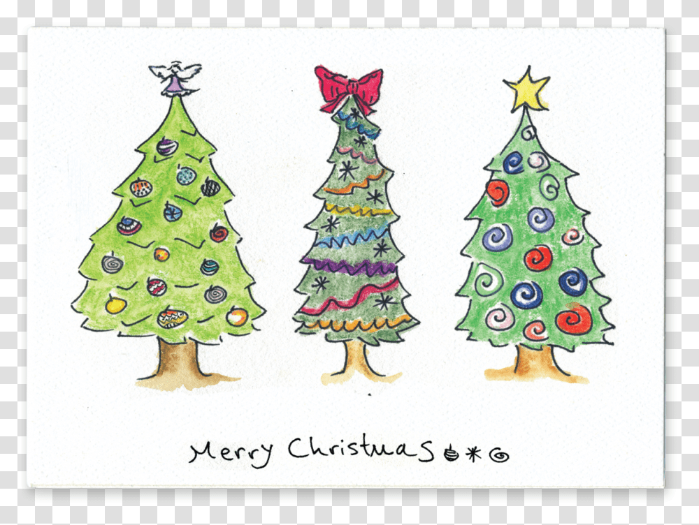 Merry Christmas Christmas Tree, Plant, Ornament, Doodle, Drawing Transparent Png