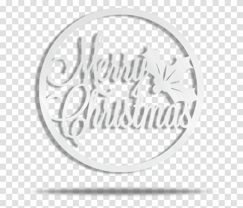 Merry Christmas Circle Steel Wall Sign Calligraphy, Label, Handwriting, Pillow Transparent Png