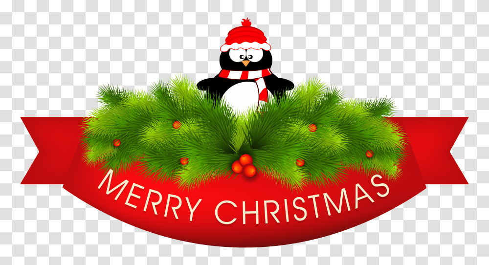 Merry Christmas Decor With Penguin Clipart Gallery Transparent Png