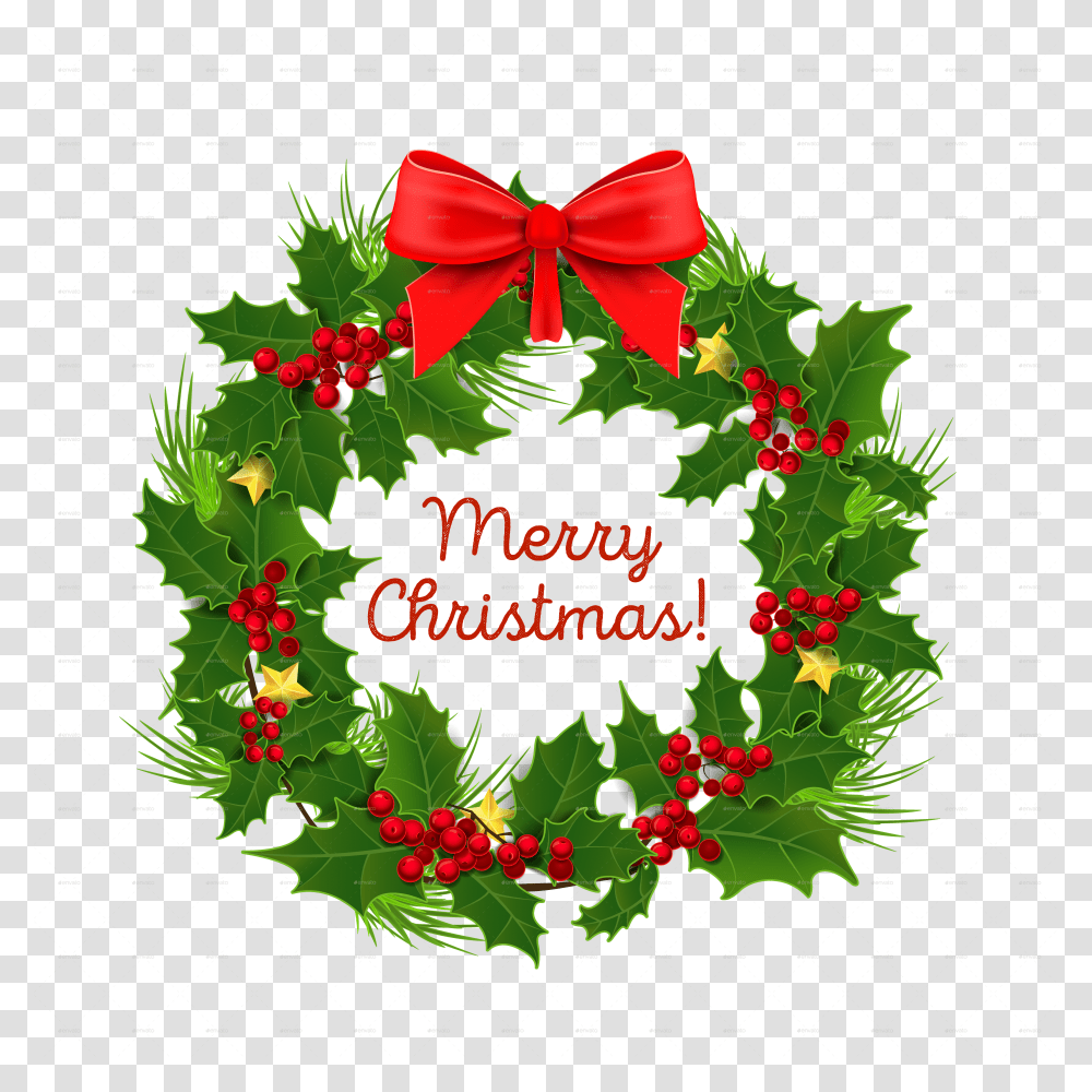 Merry Christmas Decoration, Wreath, Floral Design Transparent Png