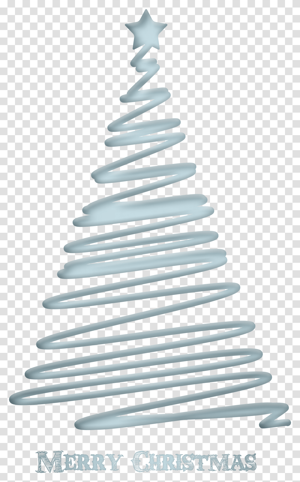 Merry Christmas Decorative Tree Merry Christmas Blue, Spiral, Coil Transparent Png