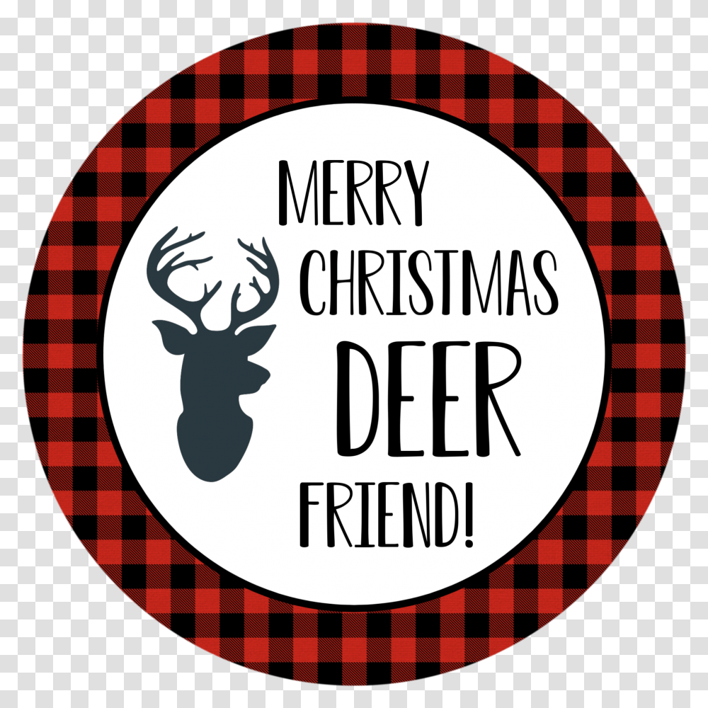 Merry Christmas Deer Friend, Label, Logo Transparent Png