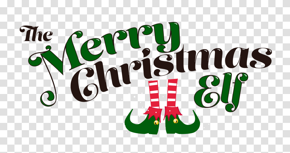 Merry Christmas Elf Logo Christmas Elf Logos, Text, Alphabet, Clothing, Label Transparent Png