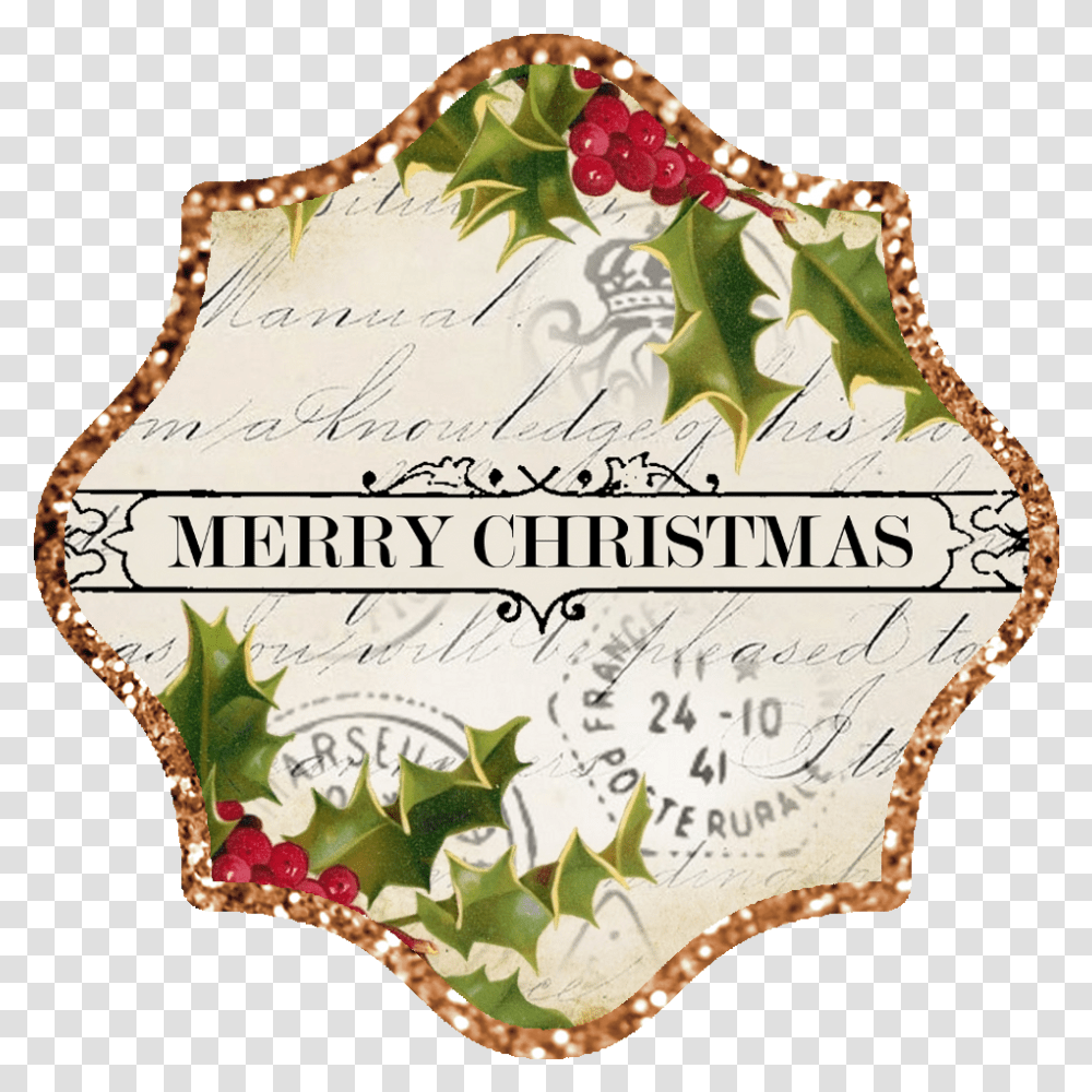 Merry Christmas Gold Clip Art Library Download Gold Merry Christmas Clipart Vinatge, Label, Text, Birthday Cake, Dessert Transparent Png