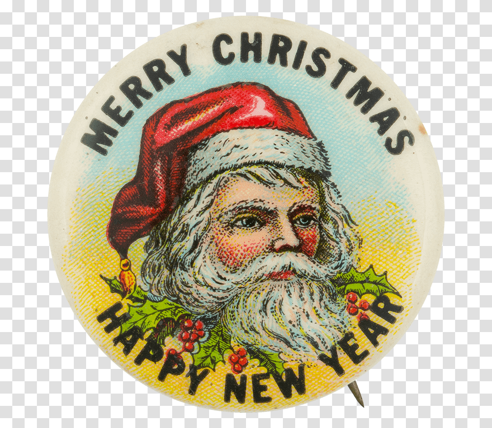 Merry Christmas Happy New Year Busy Beaver Button Museum Santa Claus, Logo, Symbol, Trademark, Badge Transparent Png