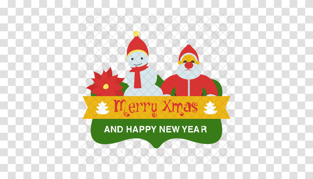 Merry Christmas Icon Illustration, Poster, Advertisement, Snowman, Outdoors Transparent Png