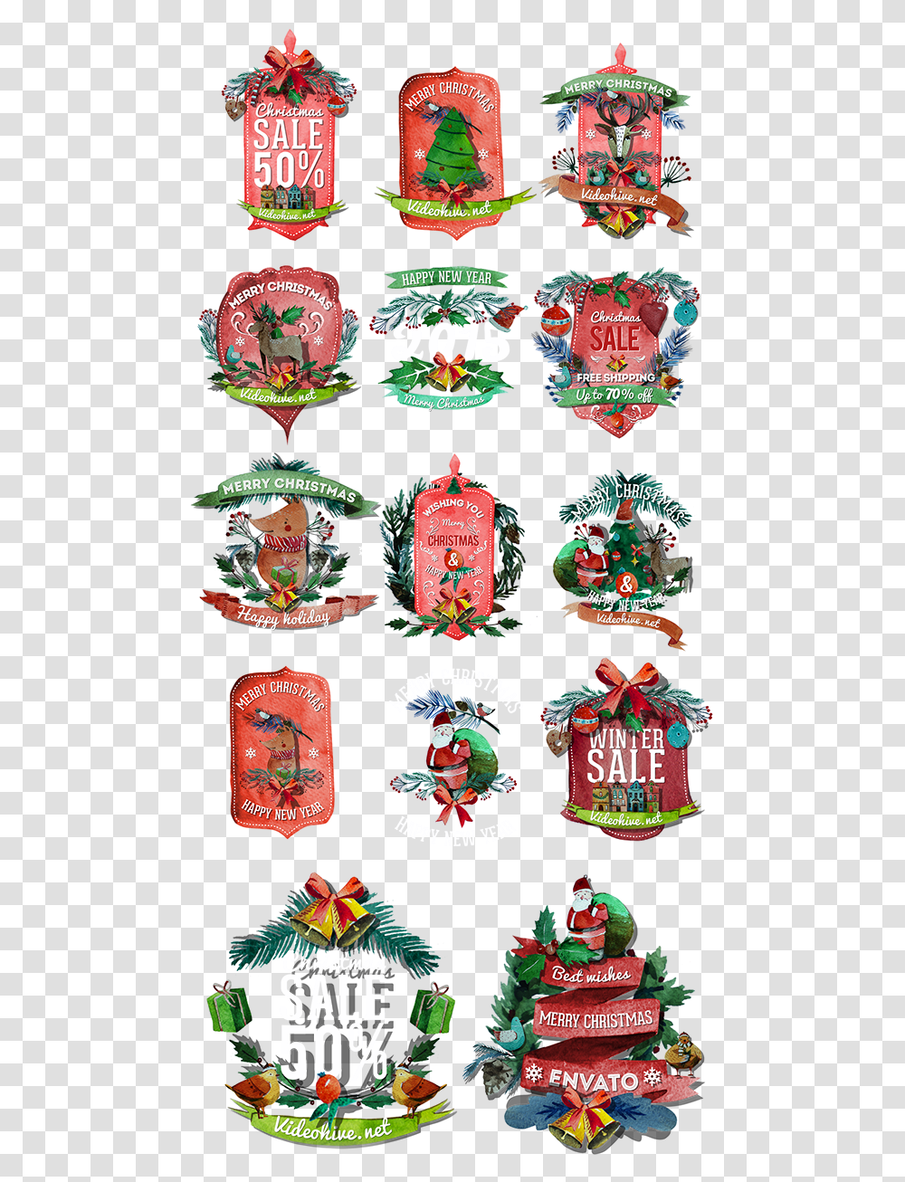 Merry Christmas, Label, Wedding Cake Transparent Png