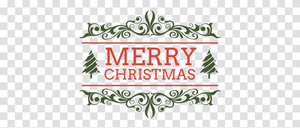 Merry Christmas Ornamented Label & Svg Merry Christmas Vector, Text, Graphics, Art, Floral Design Transparent Png