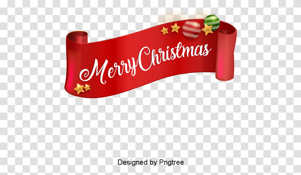 Merry Christmas Ribbon, Sash, Ketchup, Food Transparent Png