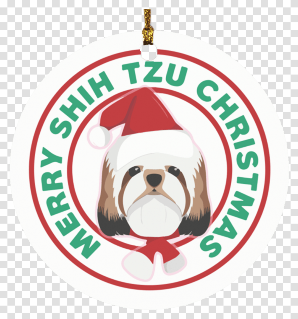 Merry Christmas Shih Tzu Ornament Gyan Sthali Academy Etawah, Label, Text, Logo, Symbol Transparent Png