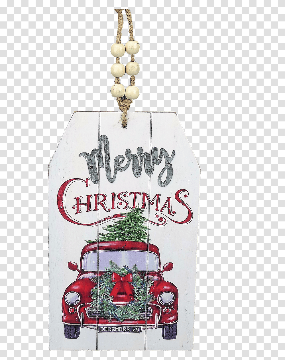 Merry Christmas Sign W Red Truck Old Red Christmas Truck, Plant, Tree, Text, Beverage Transparent Png
