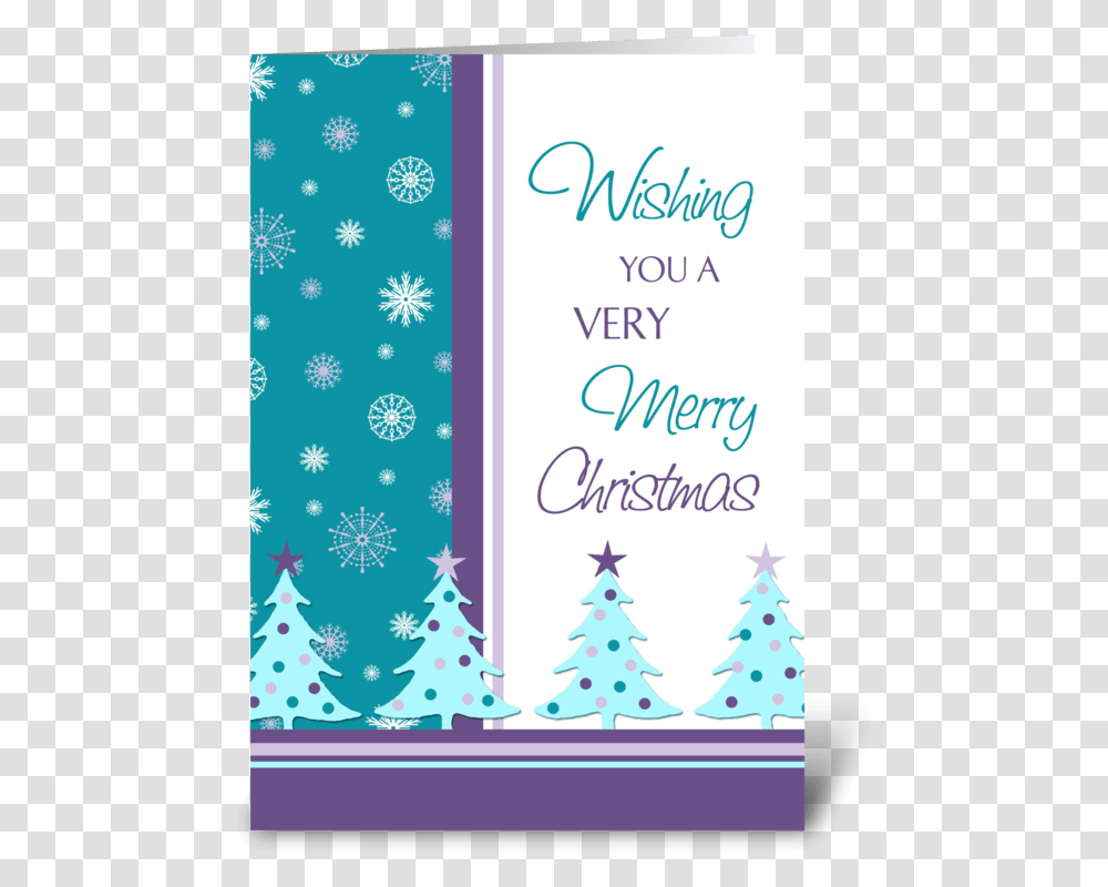 Merry Christmas Snowflakes And Trees Greeting Card Christmas Wishes To Stepmom, Plant, Mail, Envelope Transparent Png