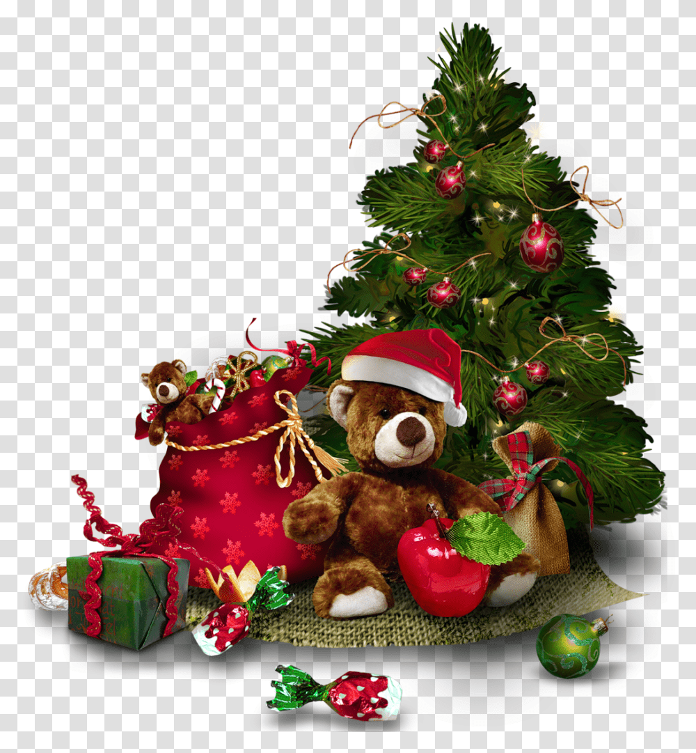 Merry Christmas Tree, Plant, Ornament, Plush, Toy Transparent Png