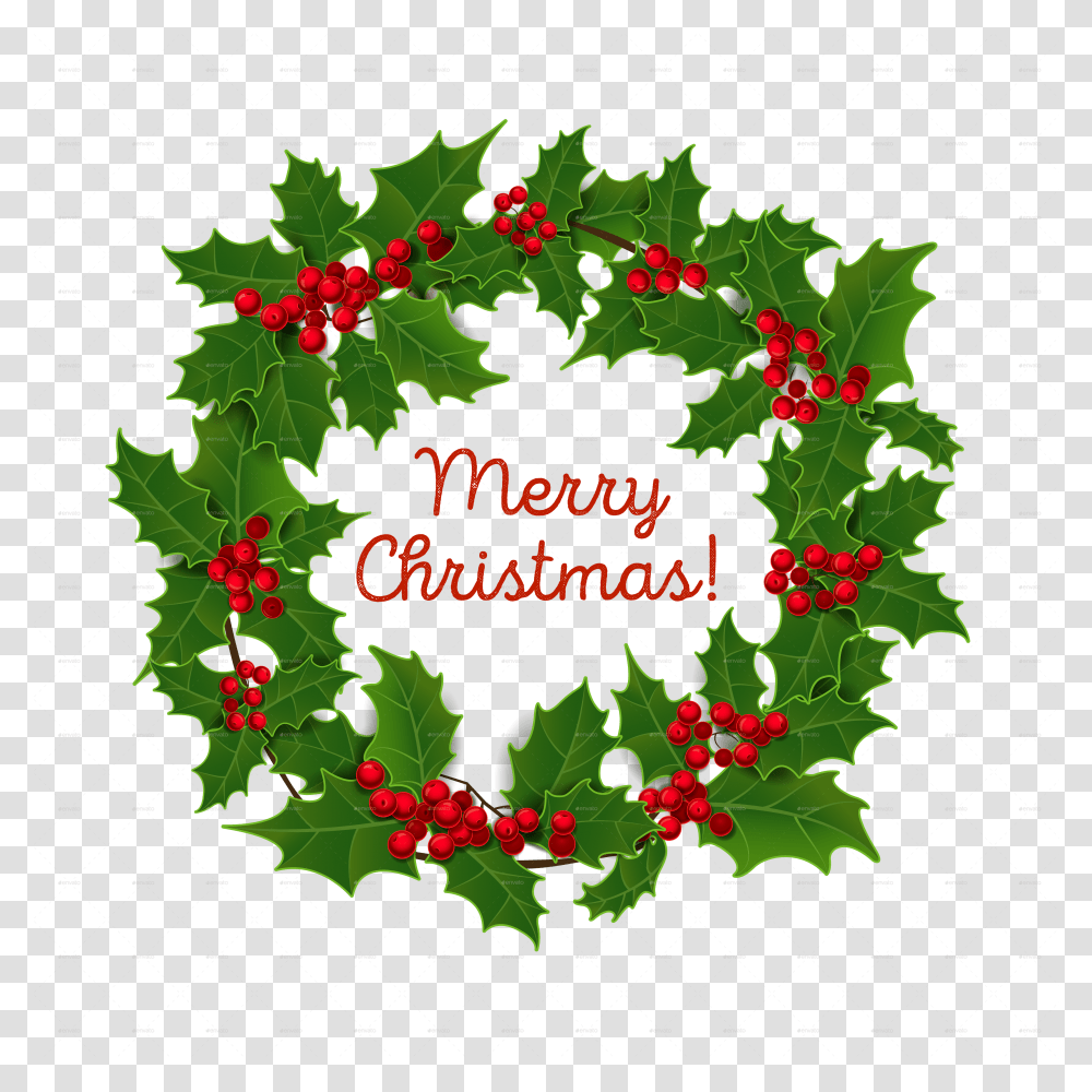 Merry Christmas Wreath Clipart, Floral Design, Pattern Transparent Png