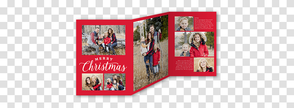 Merry Greetings Grid 5x7 Tri Christmas Cards, Person, Human, Poster, Advertisement Transparent Png