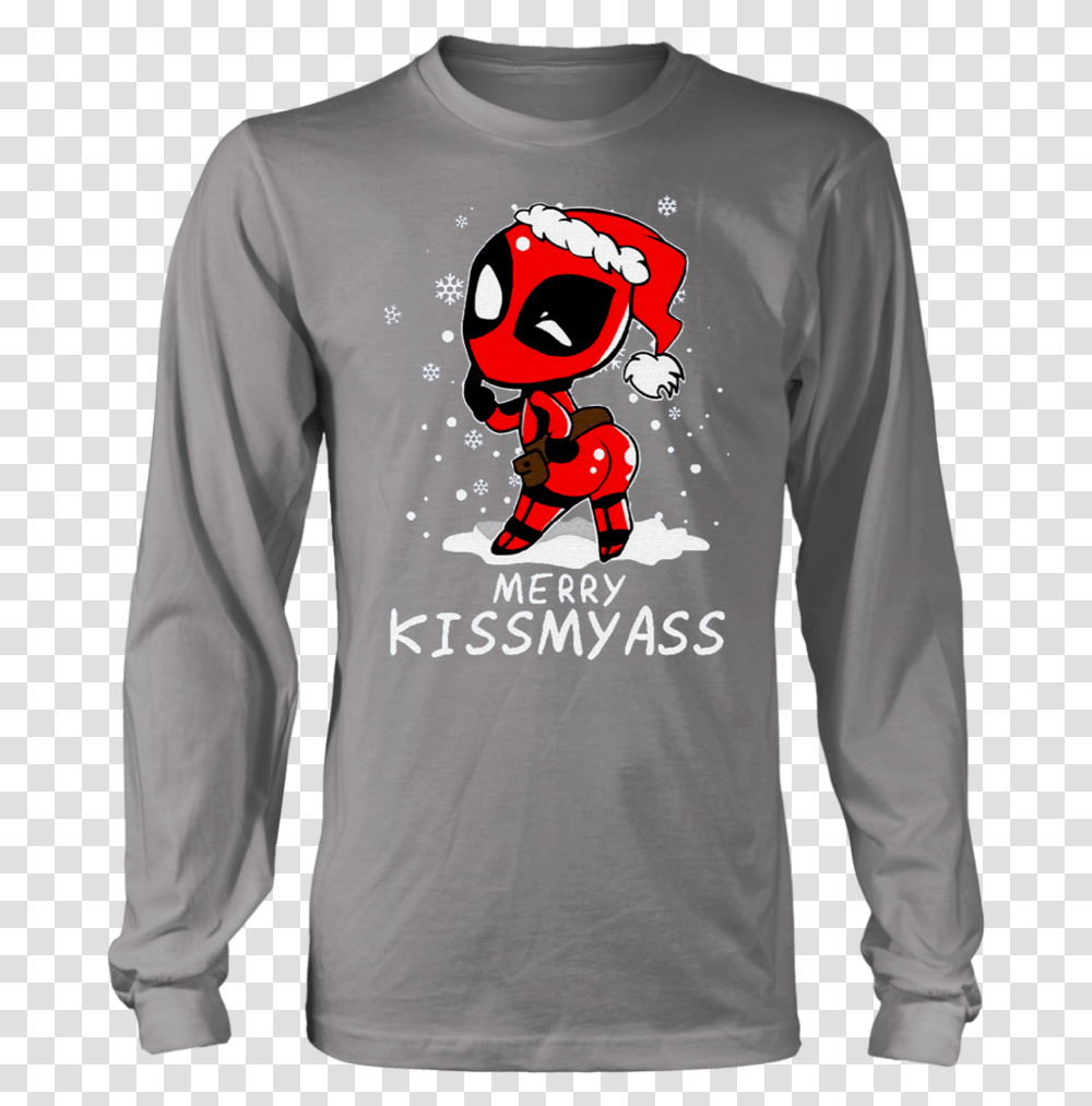 Merry Kiss My Ass Sexy Santa Deadpool Christmas Shirts Tshirt Gary Holt, Sleeve, Apparel, Long Sleeve Transparent Png