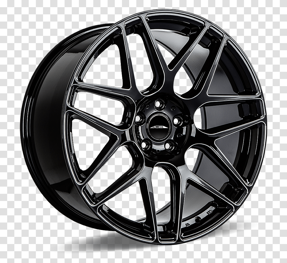 Mesh 7 D707 Gloss Black W Milled Konig 45b Control, Wheel, Machine, Tire, Car Wheel Transparent Png