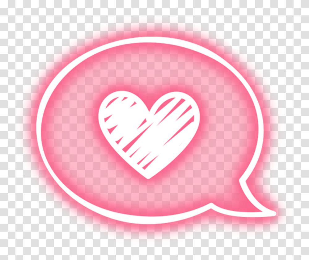 Message Heart Pink Overlay Tumblr Cute Kawaii Neon Purple Aesthetic Sticker, Baseball Cap, Hat, Apparel Transparent Png