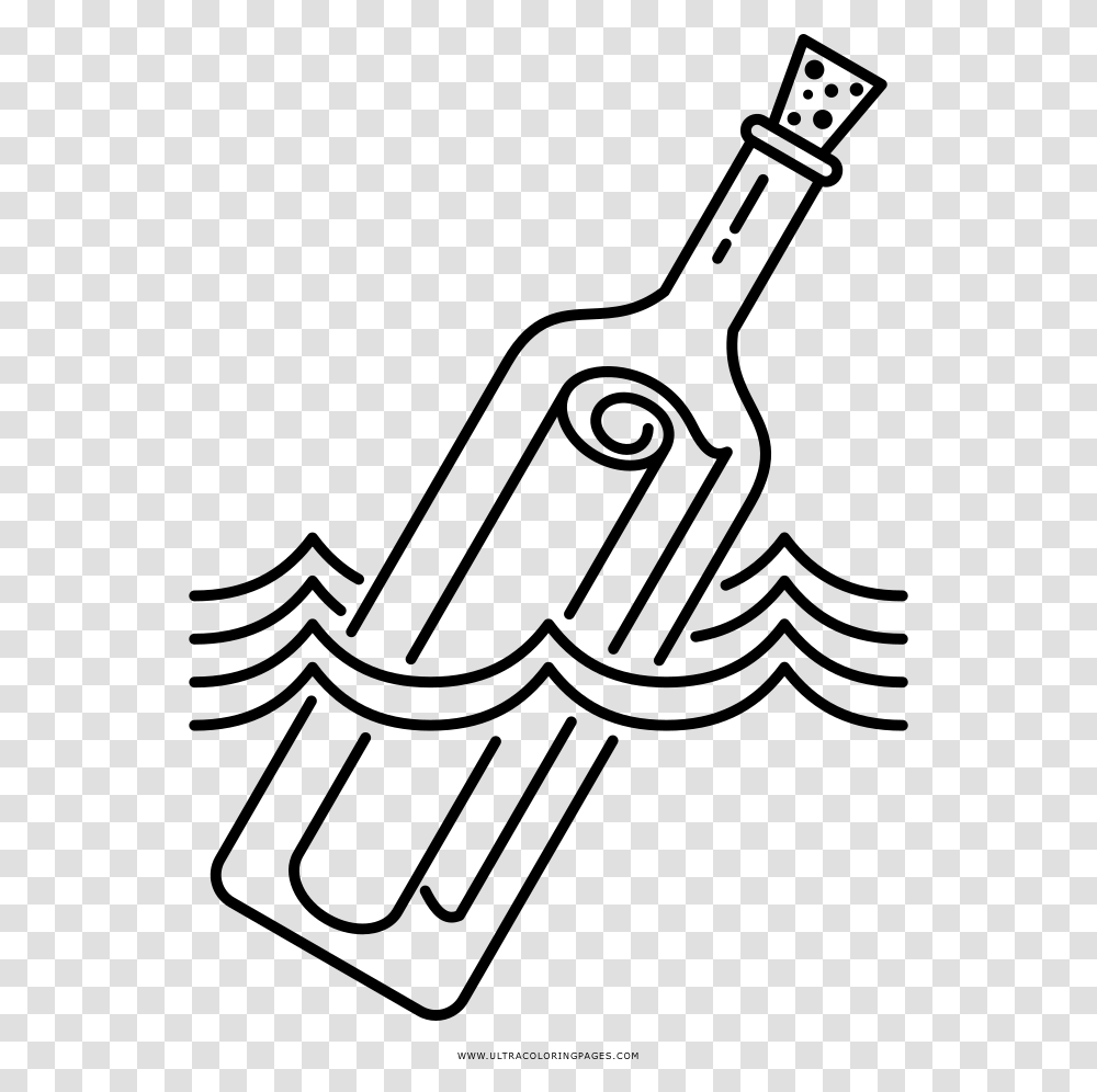 Message In A Bottle Coloring, Gray, World Of Warcraft Transparent Png