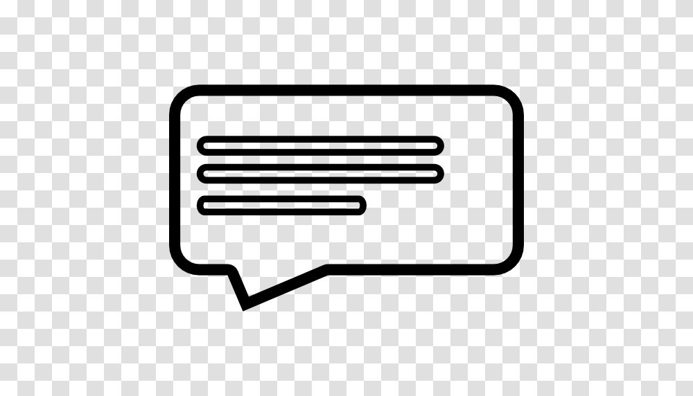 Message Rounded Rectangle Speech Bubble Outline With Text Lines, Label, Sticker, Mat, Logo Transparent Png
