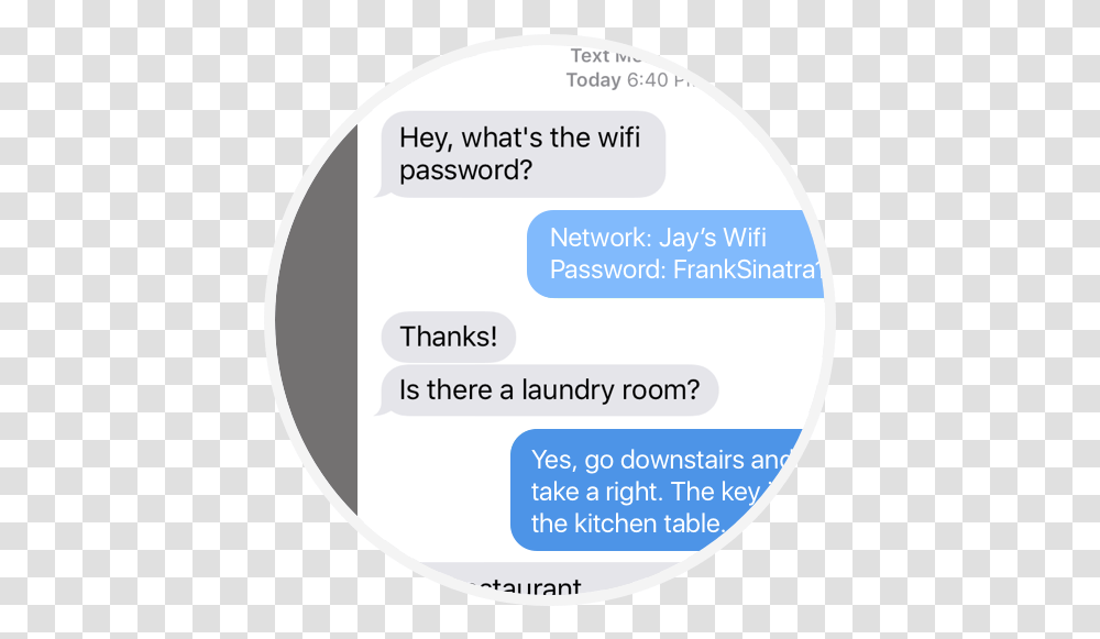 Messages From Airbnb Guest Circle, Text Message Transparent Png