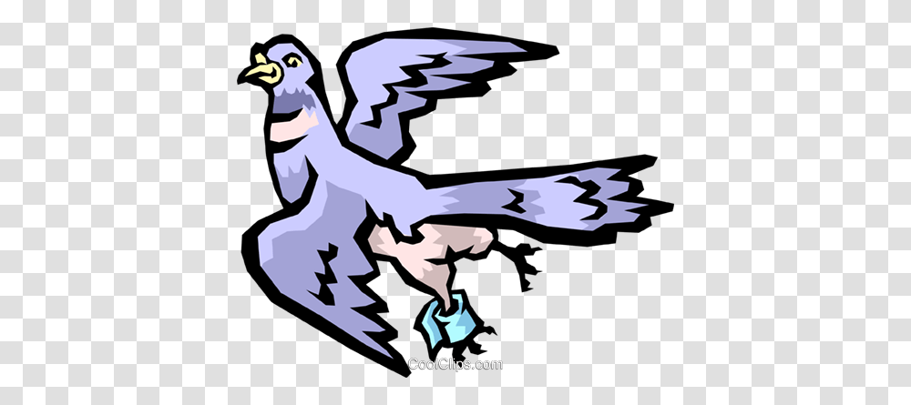 Messenger Pigeon Royalty Free Vector Clip Art Illustration, Animal, Bird, Eagle, Vulture Transparent Png