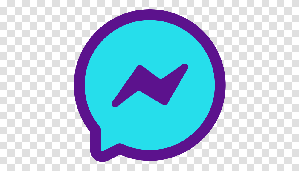 Messenger Purple And Blue Facebook Messanger Icon, Clothing, Apparel, Symbol, Recycling Symbol Transparent Png