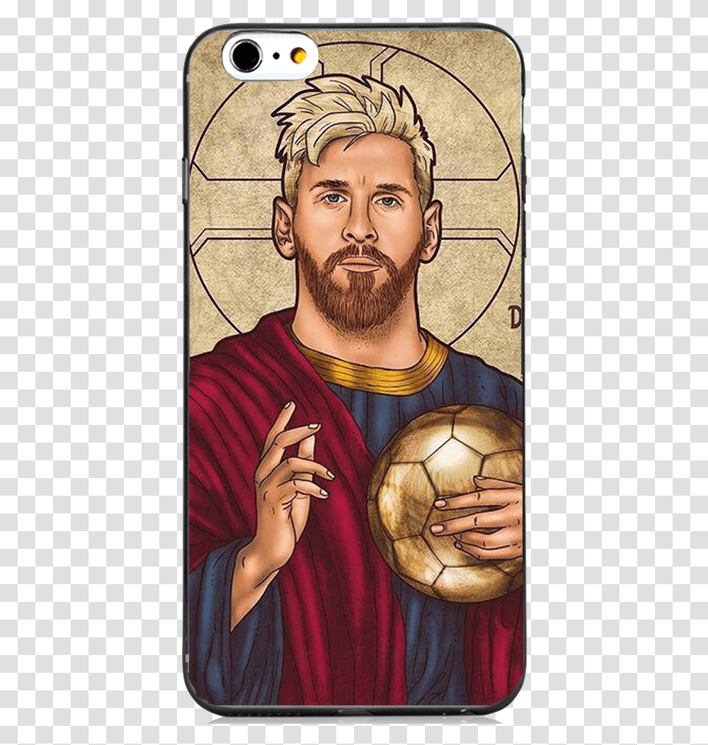 Messi As A Saint, Soccer Ball, Person, Face Transparent Png