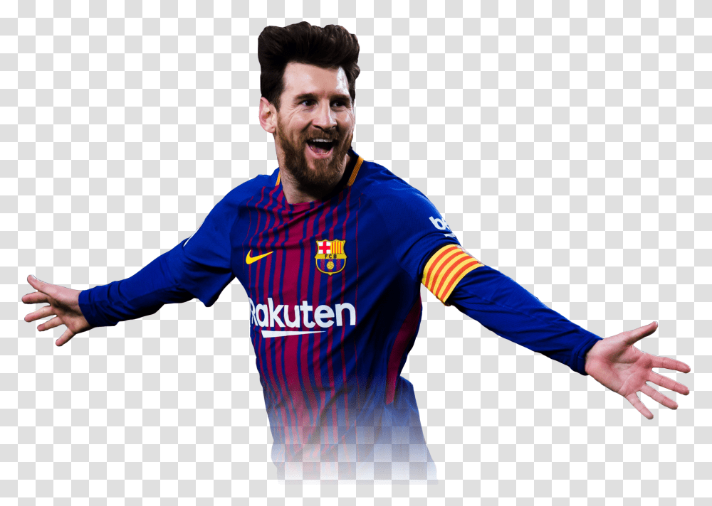 Messi Barcelona 2018, Shirt, Person, Sleeve Transparent Png
