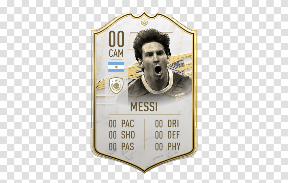 Messi Cr7 Icon Rating Fifa Forums John Terry Icon Fifa 21, Person, Advertisement, Text, Poster Transparent Png