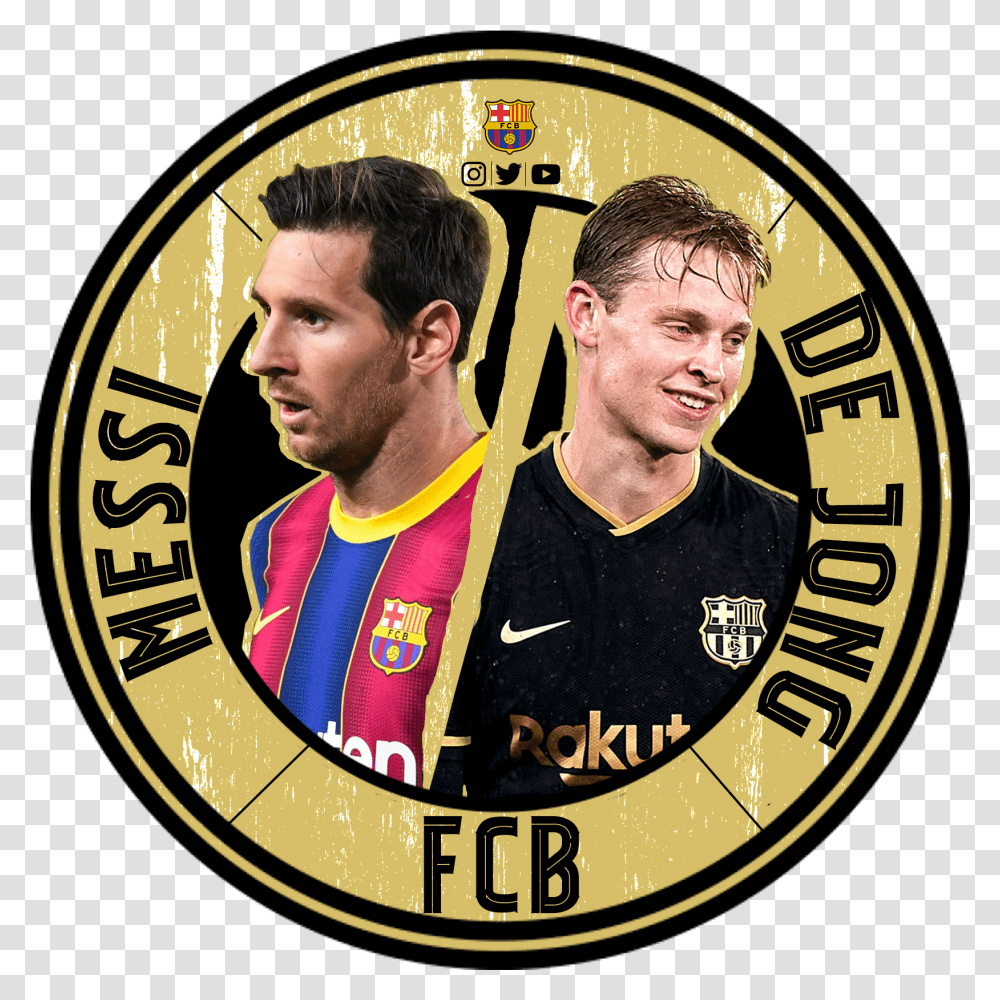 Messi De Jong Fcb For Men, Person, Human, Disk, Logo Transparent Png