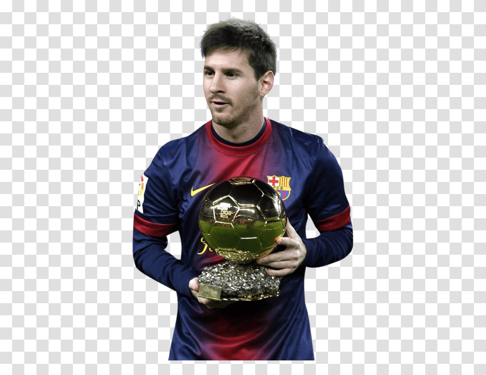 Messi Fifa Ballon Dor Trophy Messi Ballon D Or, Person, Human, Sphere, Helmet Transparent Png