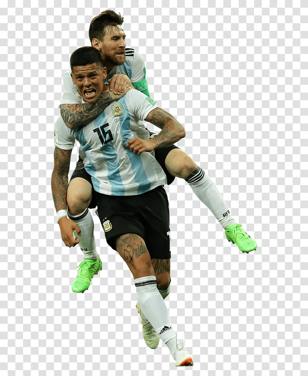 Messi Messi Y Marcos Rojo, Person, People, Helmet Transparent Png