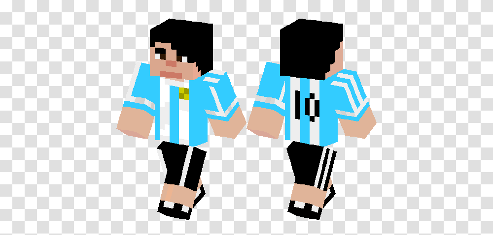 Messi The Famous Soccer Player Minecraft Skin Minecraft Hub, Costume, Sleeve Transparent Png
