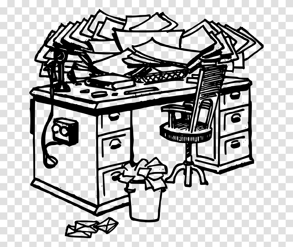 Messy Desk Clipart Free Download Clip Art, Gray, World Of Warcraft Transparent Png
