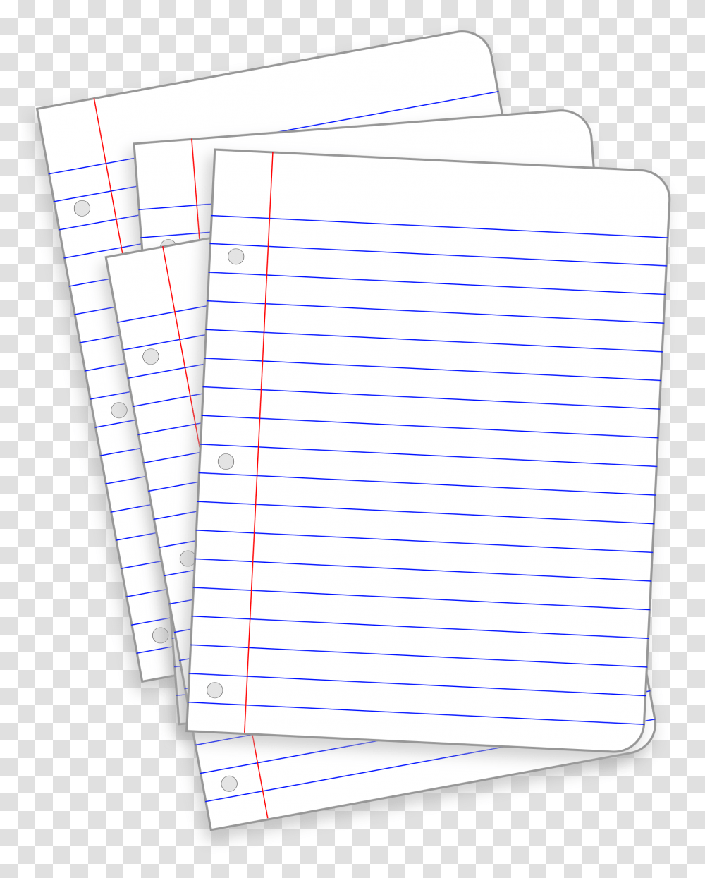 Messy Lined Papers Clip Arts, Page, Word, Rug Transparent Png