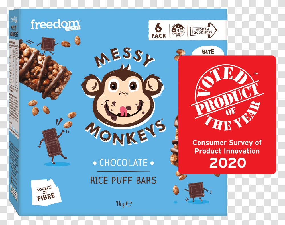 Messy Monkey Rice Puff Bar Bar Code, Advertisement, Poster, Flyer, Paper Transparent Png