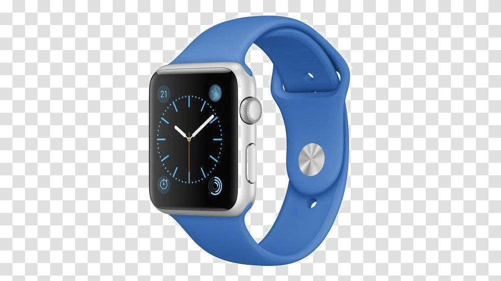 Mestizo Apple Iwatch Test Apple Watch Sports Band Blue, Wristwatch, Helmet, Clothing, Apparel Transparent Png