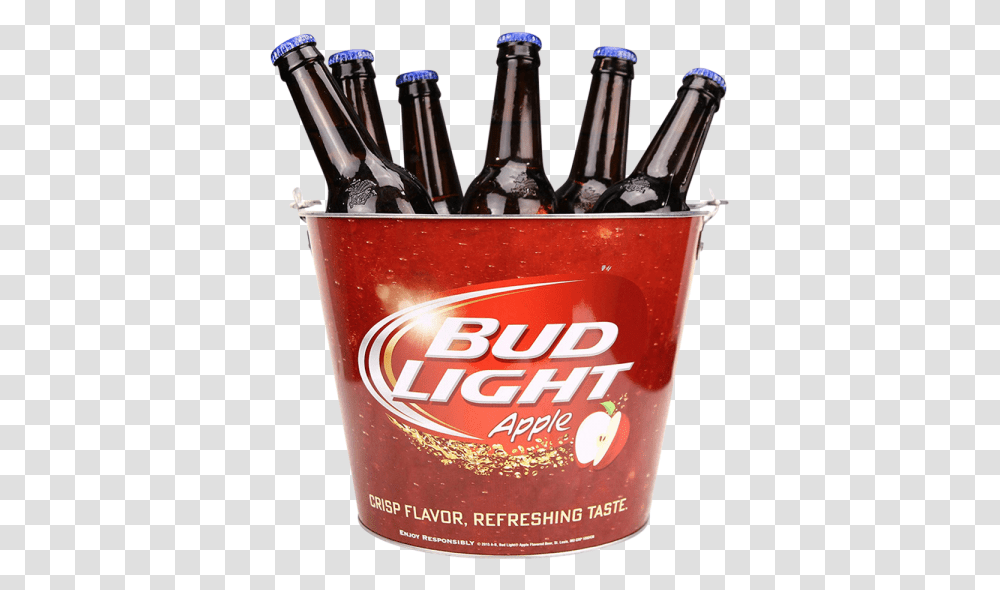 Metal Beer Ice Bucket Buckets Of Beer Bud Light, Soda, Beverage, Drink, Ketchup Transparent Png