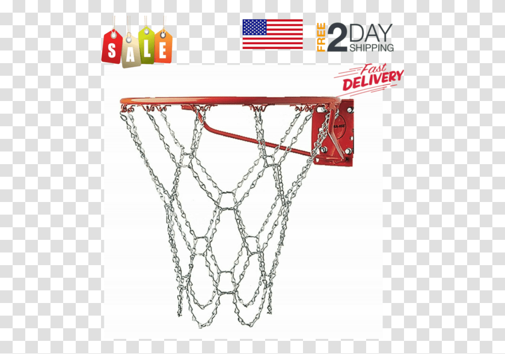 Metal Chain Net Official Size Rims Hoop Chain Net Basketball Hoop Transparent Png