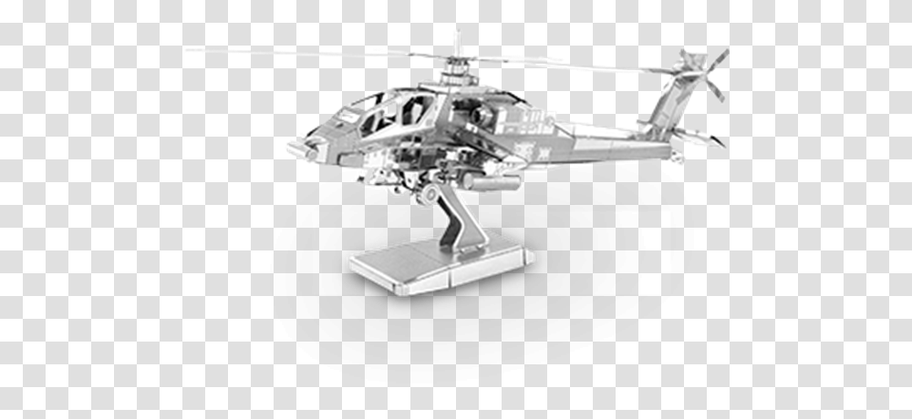 Metal Earth Ah, Helicopter, Aircraft, Vehicle, Transportation Transparent Png