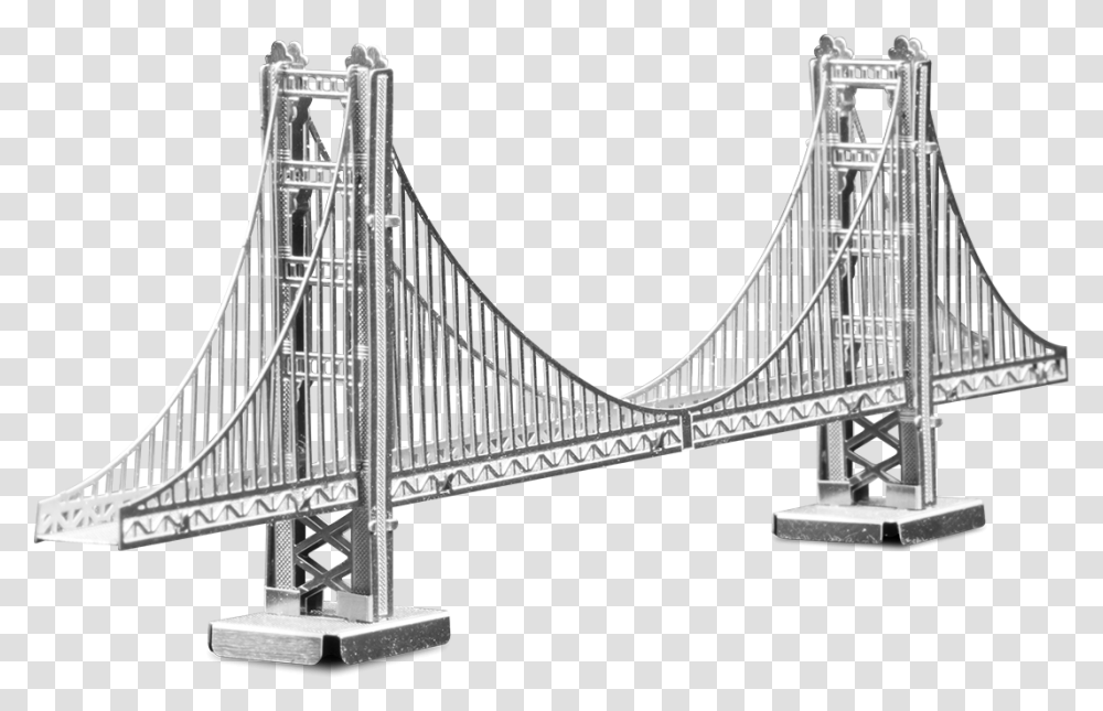 Metal Earth Architecture Golden Gate Bridge 3d Model Art, Building, Suspension Bridge Transparent Png