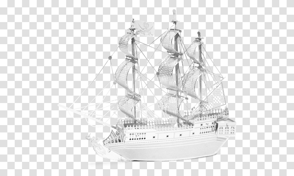 Metal Earth Black Pearl Pirate Ship Miniatur Kapal Pirate, Boat, Vehicle, Transportation, Sculpture Transparent Png