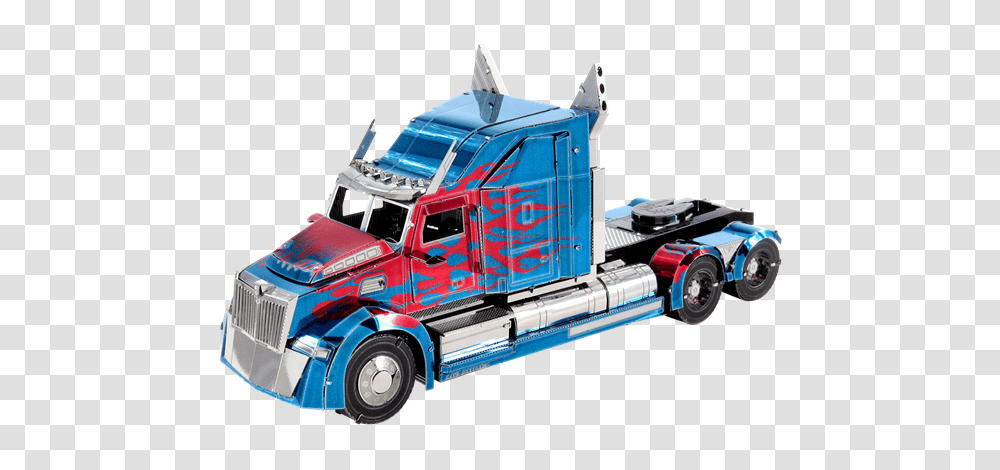 Metal Earth Diy Metal Model Kits Metal Earth Optimus Prime, Truck, Vehicle, Transportation, Tow Truck Transparent Png