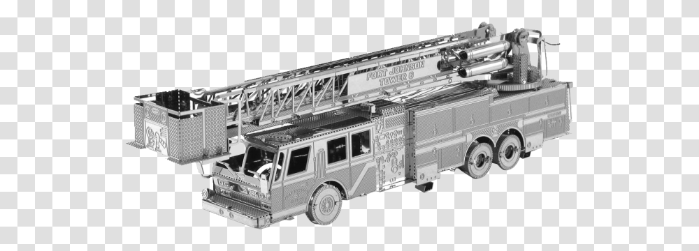 Metal Earth Fire Engine Model Metal Fire Truck, Vehicle, Transportation Transparent Png