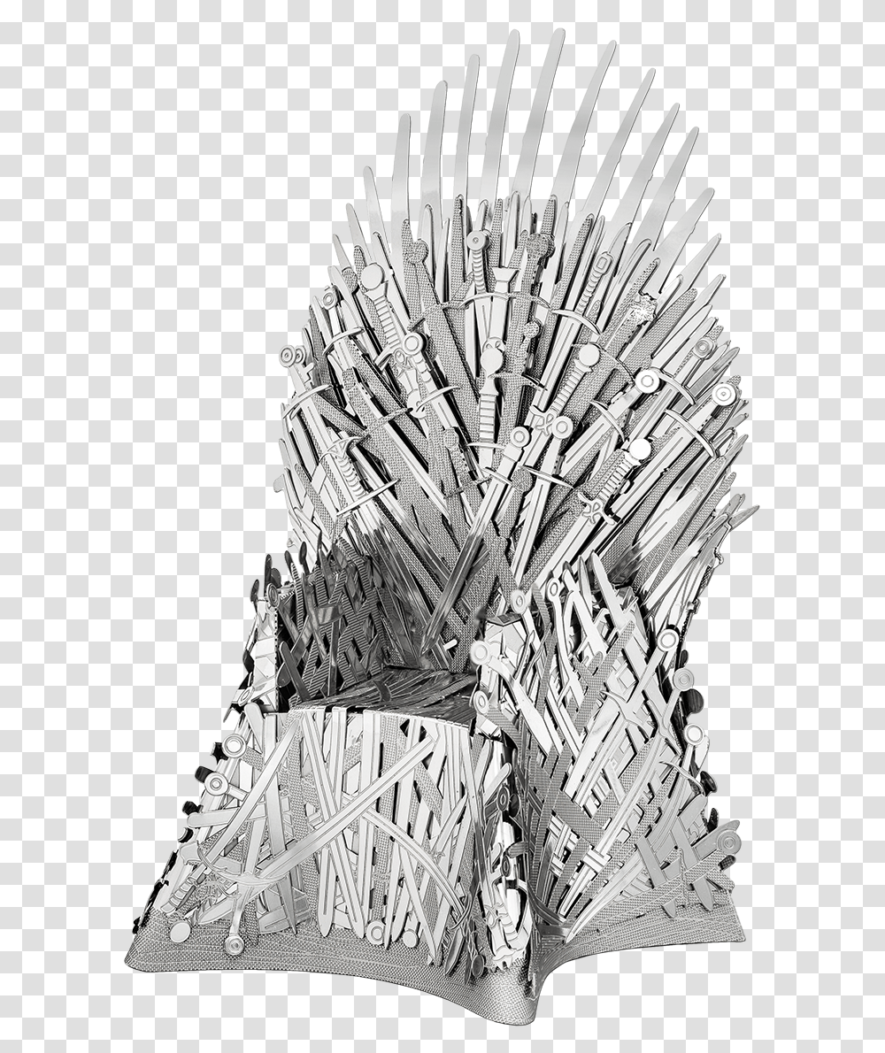 Metal Earth Game Of Thrones Iron Throne Diy Metal Earth Iron Throne, Chair, Furniture, Graphics, Ivory Transparent Png