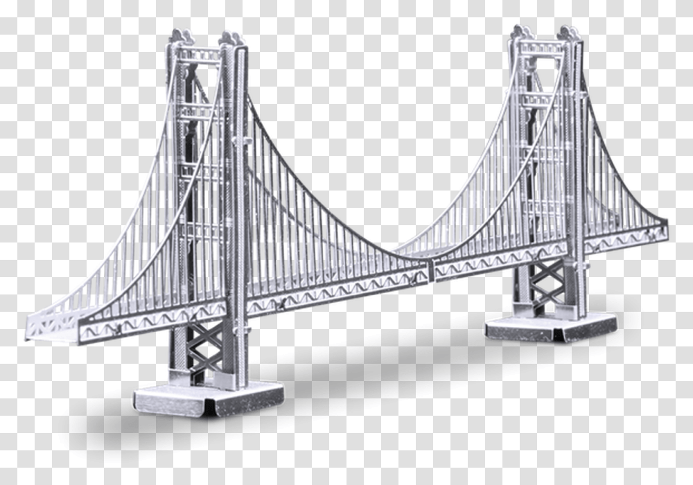 Metal Earth Golden Gate Bridge Golden Gate Bridge 3d Model, Building, Suspension Bridge, Architecture, Rope Bridge Transparent Png